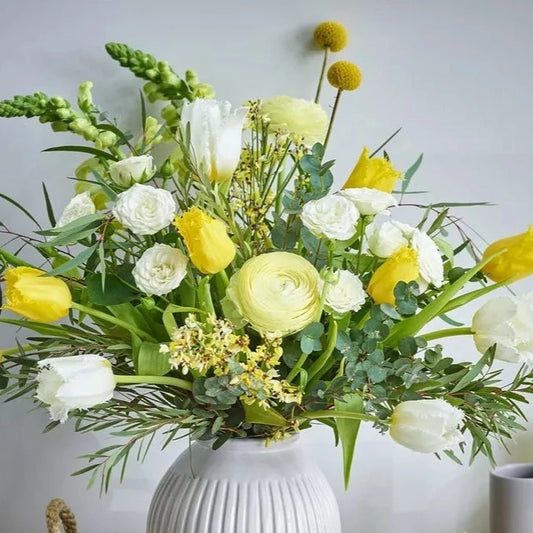 Spring yellows and white Bouquet -  Blooms Florist basingstoke