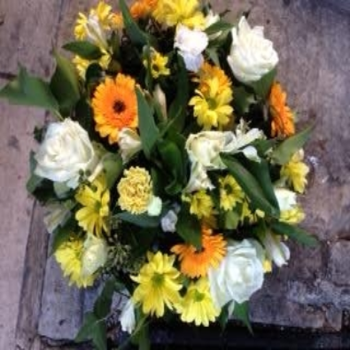 Funeral Posy - Gold, Yellow and White Flowers