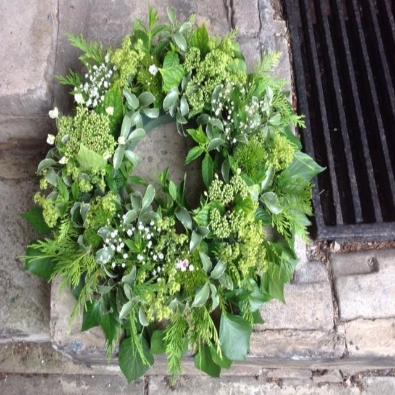 CRAWLEY - Foliage Only Funeral Wreath.