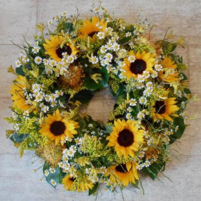 AUGUSTA - Sunflower Funeral Wreath